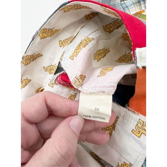 Loudmouth Golf Mens Multicolor Patchwork Cotton Bermuda Short Size 36 - Picture 5 of 5